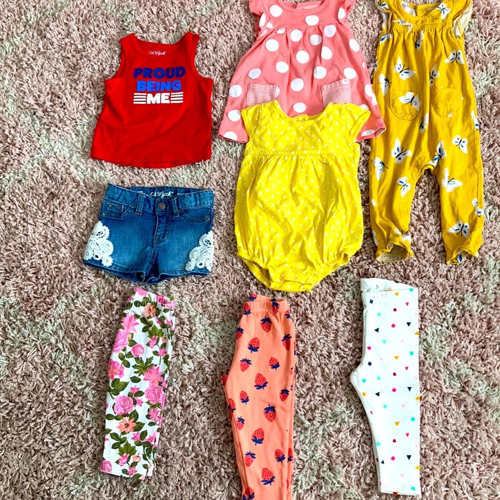 Bundle of baby girl clothes size 12 months